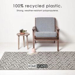 Rackhams Outdoor Rug Luxury Waterproof Reversible Recycled, For Garden, Luna Geometric - 150 x 240 cm - thumbnail 2