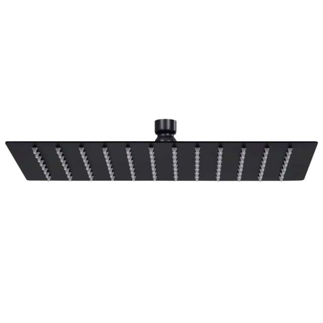 Rackhams Rain Shower Head Stainless Steel 30x20 cm Rectangular Black