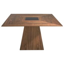 Rackhams Square walnut dining table 1079 - thumbnail 6