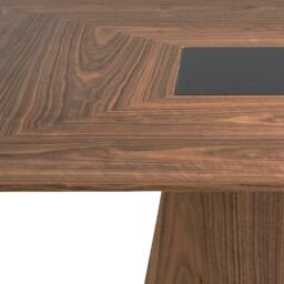 Rackhams Square walnut dining table 1079 - thumbnail 5