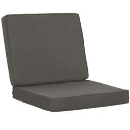 Rackhams Set of 2 Garden Seat and Back Cushion Set, Replacement Cushions for Outdoor Furniture with Seat Cushion and Back Cushion, Dark Grey - thumbnail 1