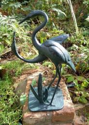 Rackhams Love Cranes Garden Sculpture Cast in Iron with Bronzed Finish - Cast Iron - Bronze - Sculpture - thumbnail 2
