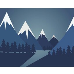 Rackhams Snowy Mountain Valley Wall Mural - Medium - W300cm x H240cm - thumbnail 2