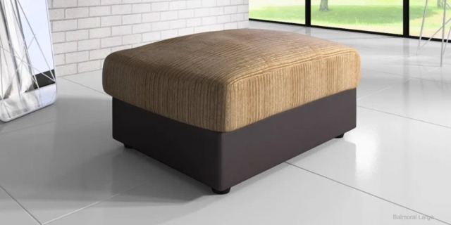 Rackhams Tango Living Room Furniture Range - Brown & Mocha - Foot Stool - image 1