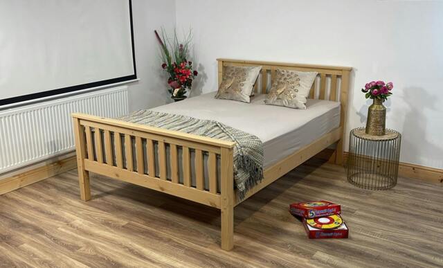 Rackhams Hampshire Solo Pine Wooden Bed - UV Waxed - 4FT6 - image 1
