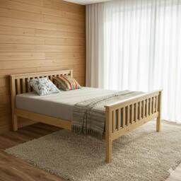 Rackhams Hampshire Solo Pine Wooden Bed - UV Waxed - 4FT6 - thumbnail 5