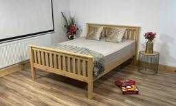 Rackhams Hampshire Solo Pine Wooden Bed - UV Waxed - 4FT6