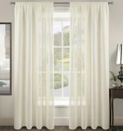 Rackhams Riva Slot Top Voile Panel - 150cm x 182cm - Black - thumbnail 6