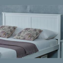 Rackhams Madrid Solid Pine Bed Frame, Panelled Headboard, White, 4 Sizes - White - 3FT - thumbnail 6