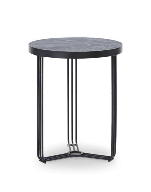 Rackhams Finn Side Tables - Matt Black - Dark Wood Laminate - image 1