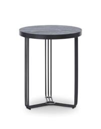Rackhams Finn Side Tables - Matt Black - Dark Wood Laminate - thumbnail 1
