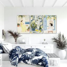 Rackhams Prints of Lemons - Set of 3 Italian Lifestyle Wall art Prints - 20 x 30 in / 50 x 76 cm - Polyester Canvas 260 gsm - Canvas wrapped - thumbnail 3