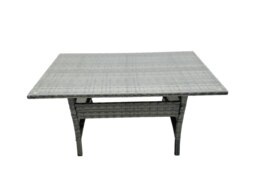 Rackhams Outdoor Dining Table Sofa Armchair Set with 2 Side Tables Garden Furniture Set Dark Grey Mixed - thumbnail 3