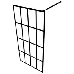 Rackhams Walk-in Shower Screen Frosted Tempered Glass 90x195 cm - thumbnail 5