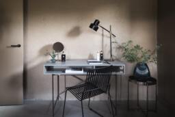 Rackhams Adriana Desk Dressing Tables - Dark Chrome - Grey Wood (Laminate) - thumbnail 6