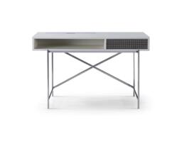 Rackhams Adriana Desk Dressing Tables - Dark Chrome - Grey Wood (Laminate) - thumbnail 2