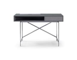 Rackhams Adriana Desk Dressing Tables - Dark Chrome - Grey Wood (Laminate) - thumbnail 1