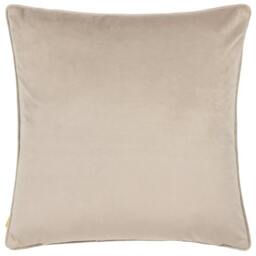 Rackhams Nook Velvet Piped Cushion Cover - Greige - 50cm x 50cm - Greige - 100% Polyester - thumbnail 3