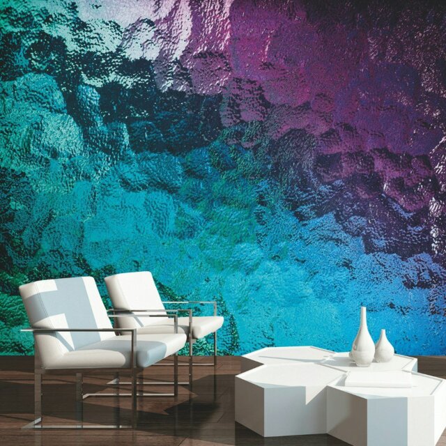 Rackhams Coloured Glass Wall Mural - Lapis - Lapis - Medium - W300cm x H240cm - image 1