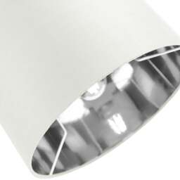 "Rackhams Contemporary White Cotton 12"" Table/Pendant Lamp Shade with Shiny Silver Inner" - thumbnail 2