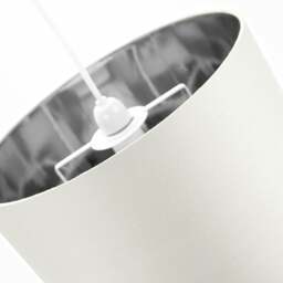 "Rackhams Contemporary White Cotton 12"" Table/Pendant Lamp Shade with Shiny Silver Inner" - thumbnail 3