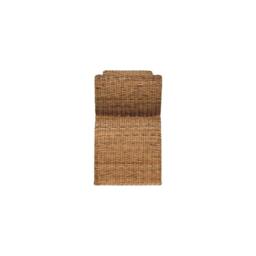 Rackhams Solid Wood Rattan Weave Boucle Bench - thumbnail 2
