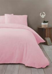 Rackhams Teddy Bear Fleece Duvet Cover Set - Silver - Single - thumbnail 2