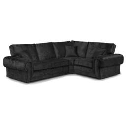 Rackhams Chelsea Crushed Velvet Full Back 4 Seater L Shaped Corner Sofa - Mink - Right Hand Facing - thumbnail 6