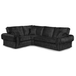 Rackhams Chelsea Crushed Velvet Full Back 4 Seater L Shaped Corner Sofa - Mink - Right Hand Facing - thumbnail 5