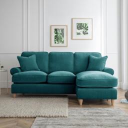 Rackhams The Bromfield Right Hand Chaise Sofa - Emerald - thumbnail 1