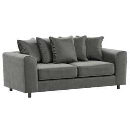 Rackhams Brooklyn Full Foam Plush Velvet 3 Seater - Gold - thumbnail 2