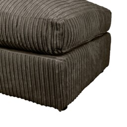 Rackhams Dylan Jumbo Cord Fabric Footstool in Chocolate - thumbnail 3