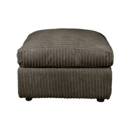 Rackhams Dylan Jumbo Cord Fabric Footstool in Chocolate - thumbnail 2