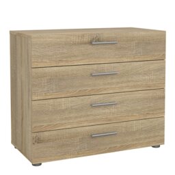 Rackhams Pepe Chest of 4 Drawers in Oak - Oak - Matt - Melamine