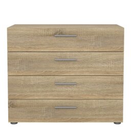 Rackhams Pepe Chest of 4 Drawers in Oak - Oak - Matt - Melamine - thumbnail 2