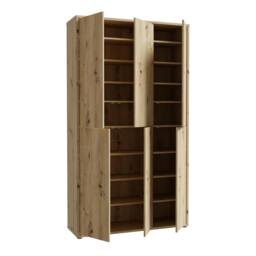 Rackhams Alice Springs Shoe Cabinet with 6 Doors Push-to-Open in Artisan Oak - Matt - Standard - Artisan Oak - thumbnail 5