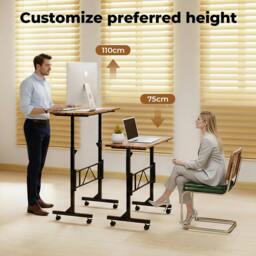 Rackhams Standing Desk Height Adjustable Office Laptop Pc Computer Workstation - thumbnail 3