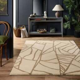 Rackhams Kinstugi Abstract Design Cream Rug - 120X170 cm - thumbnail 6