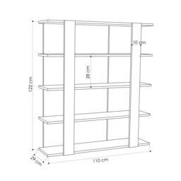 Rackhams Tita 4 Tier Modern Bookcase Wall Mounted Shelving Unit 122cm - Dark Oak Effect - thumbnail 4