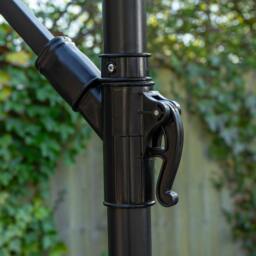 Rackhams 3m Cantilever Banana Garden Parasol in Beige with Crank Handle and Parasol Base Weights Included - thumbnail 5