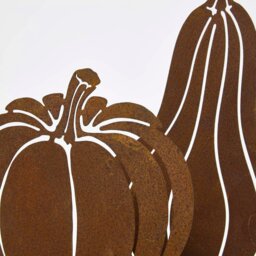 Rackhams Steel Pumpkin & Squash Garden Ornaments, Set of 2 - thumbnail 4