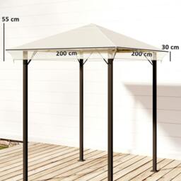 Rackhams 2 x 2 (m) Gazebo Protective Cover, Waterproof Cover - 1 - Gazebo Rain Cover - 200 - thumbnail 3