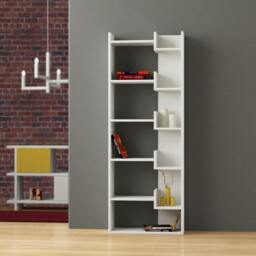 Rackhams Oppa Modern Bookcase Display Unit Anthracite 62.4cm - Oak Anthracite Grey - thumbnail 5