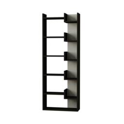 Rackhams Oppa Modern Bookcase Display Unit Anthracite 62.4cm - Oak Anthracite Grey - thumbnail 4