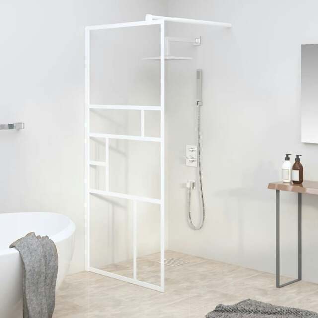 Rackhams Walk-in Shower Wall 90x195 cm ESG Glass White