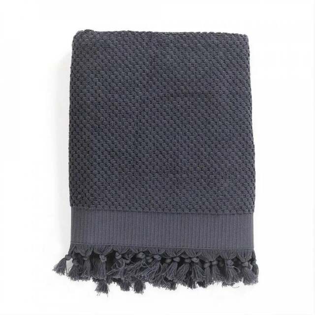 Rackhams Orla Turkish Cotton Bath Sheet - Anthracite