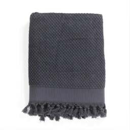 Rackhams Orla Turkish Cotton Bath Sheet - Anthracite - thumbnail 4