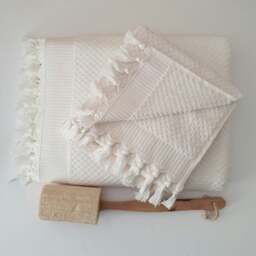 Rackhams Orla Turkish Cotton Bath Sheet - Anthracite - thumbnail 2