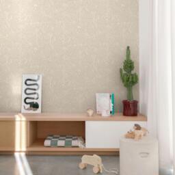 Rackhams Native Woodland Animals Nursery Textured Wallpaper, Beige - thumbnail 3