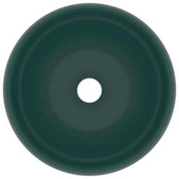 Rackhams Luxury Wash Basin Round Matt Dark Green 40x15 cm Ceramic - thumbnail 3